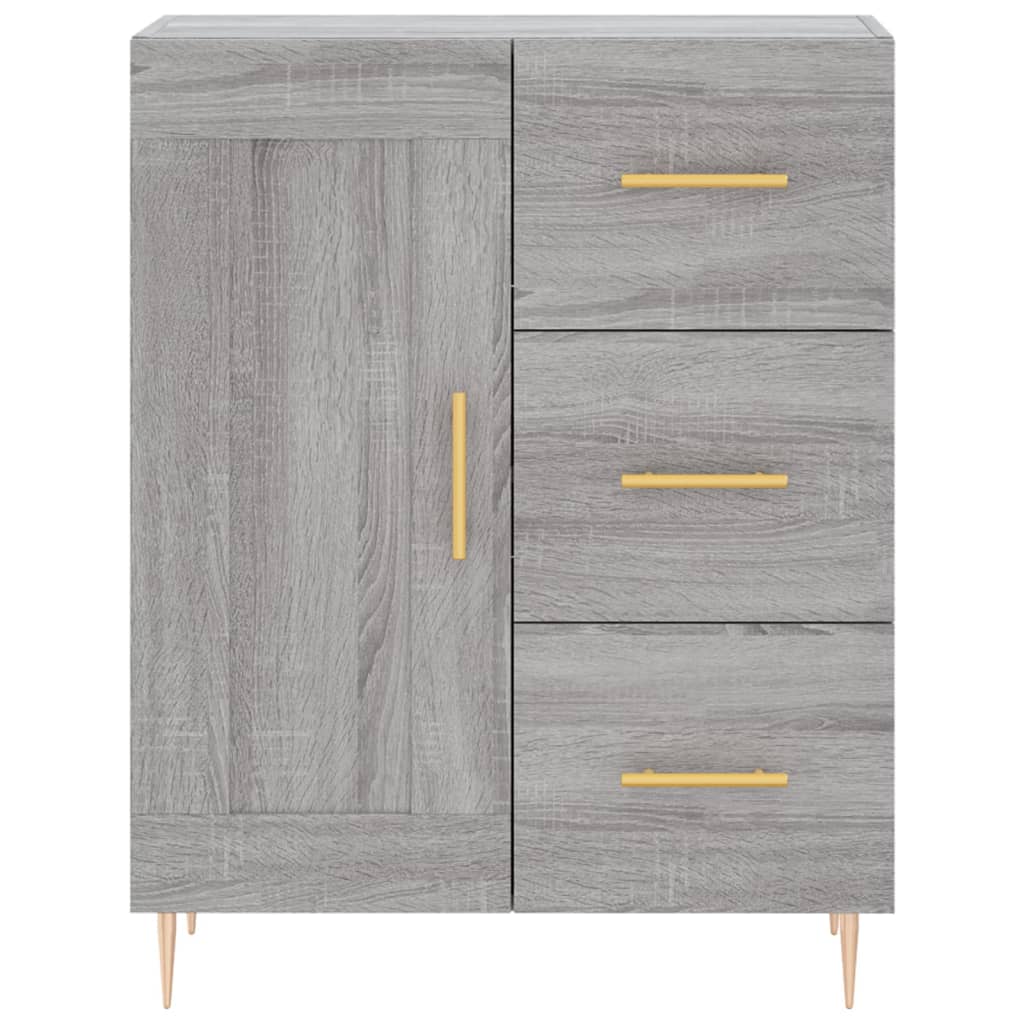 vidaXL Highboard Grey Sonoma 69.5x34x180 cm Engineered Wood