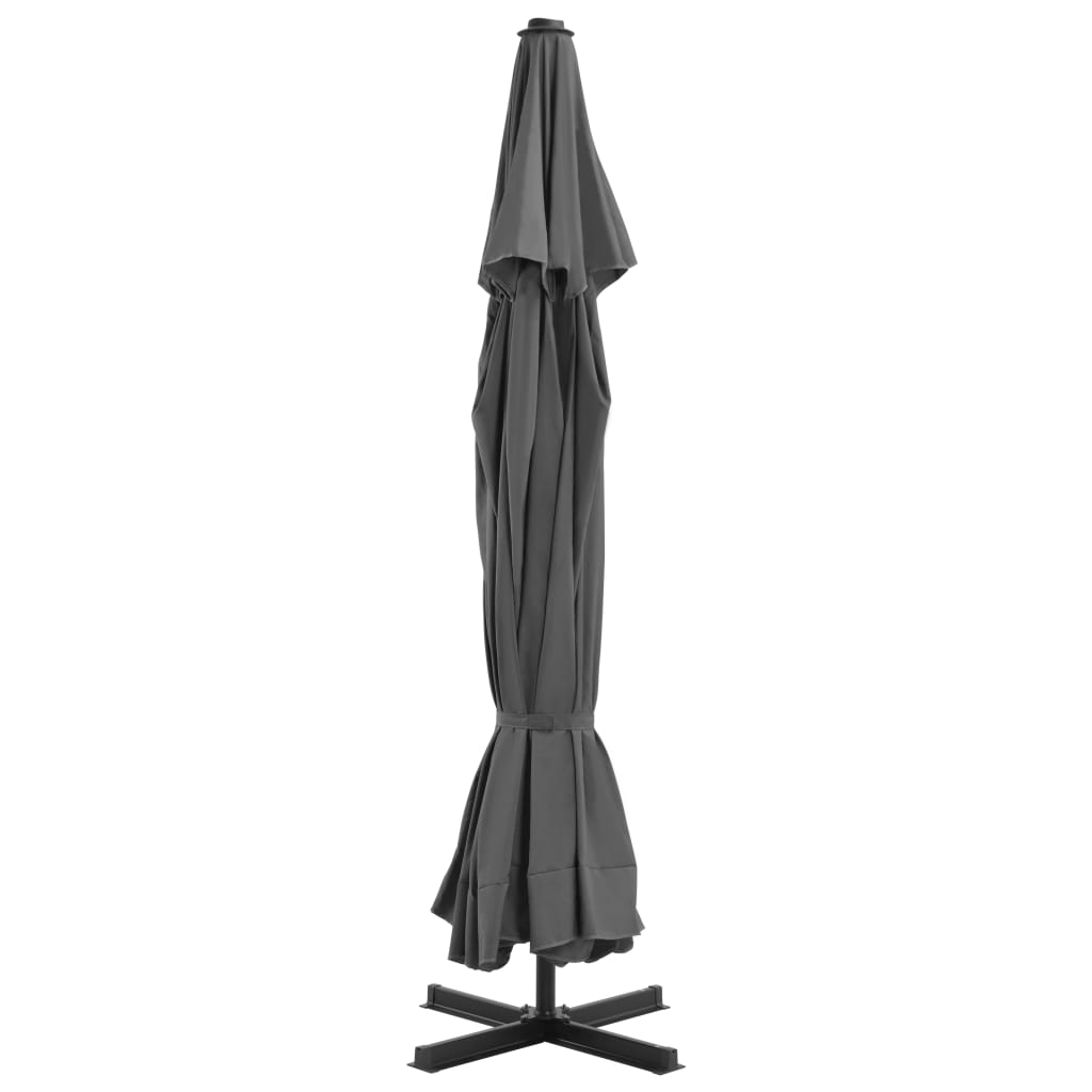 vidaXL Garden Parasol with Aluminium Pole 500 cm Anthracite