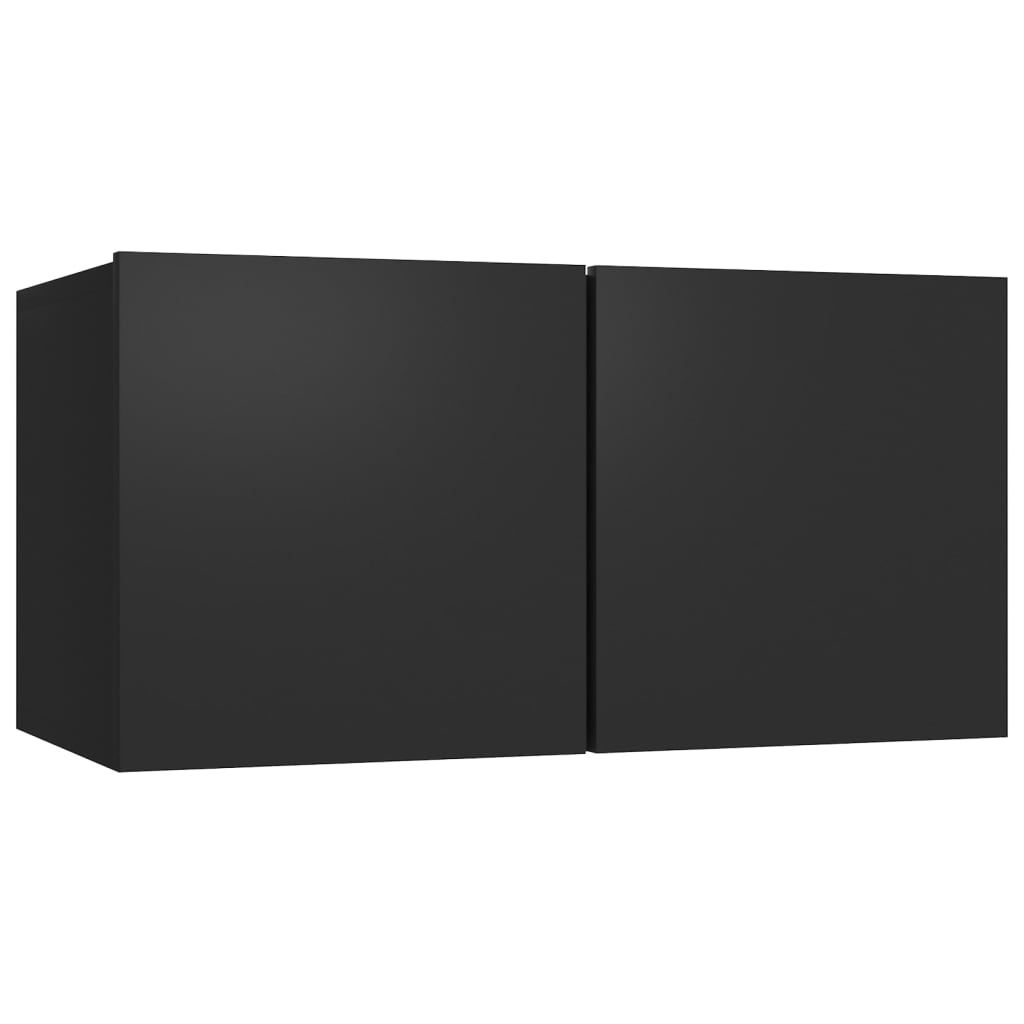 vidaXL TV Cabinets 8 pcs Black Engineered Wood