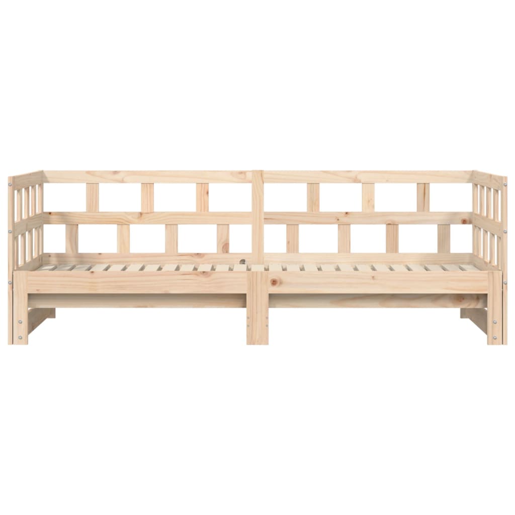 vidaXL Daybed with Trundle without Mattress 80x200 cm Solid Wood