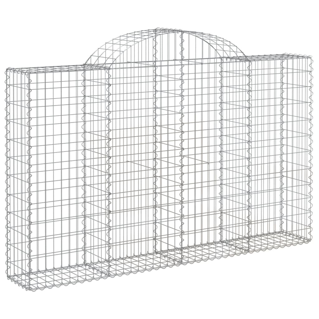 vidaXL Arched Gabion Baskets 20 pcs 200x30x120/140 cm Galvanised Iron