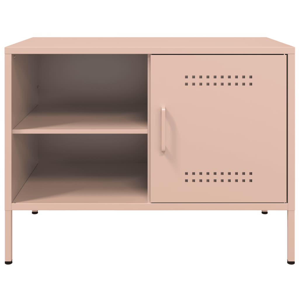 vidaXL TV Cabinet Pink 68x39x50.5 cm Steel