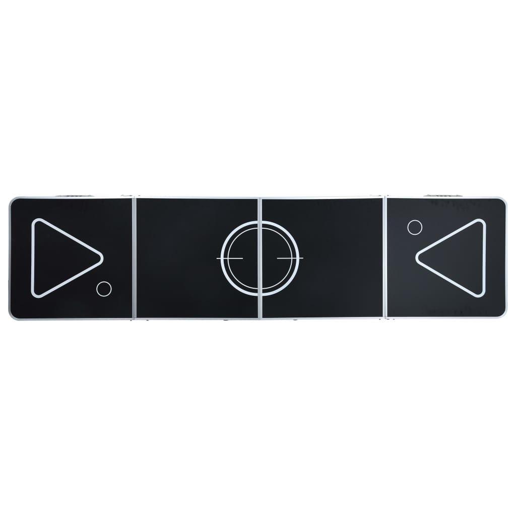 vidaXL Folding Beer Pong Table 240 cm Black