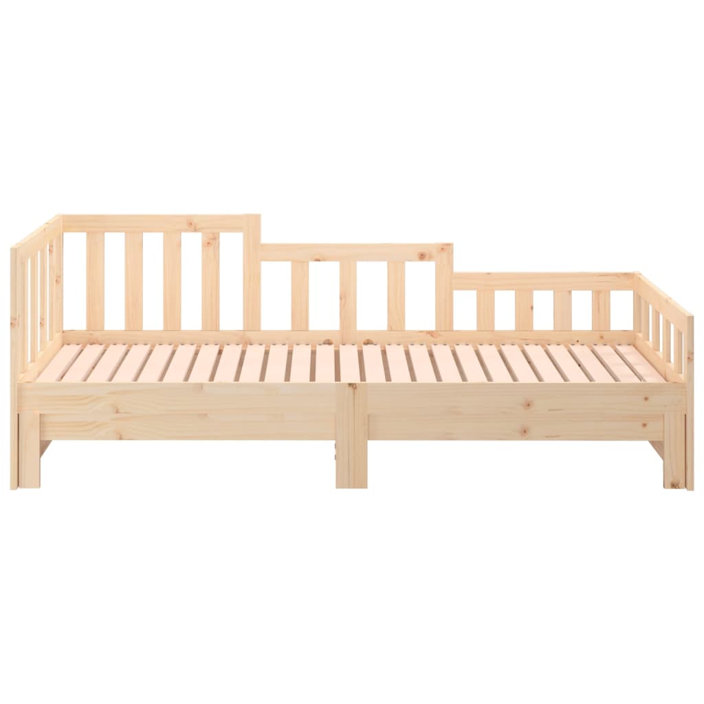 vidaXL Pull-out Day Bed without Mattress 2x(90x200) cm Solid Wood Pine