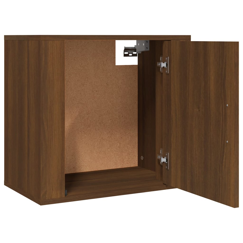 vidaXL Wall-mounted Bedside Cabinets 2 pcs Brown Oak 50x30x47 cm