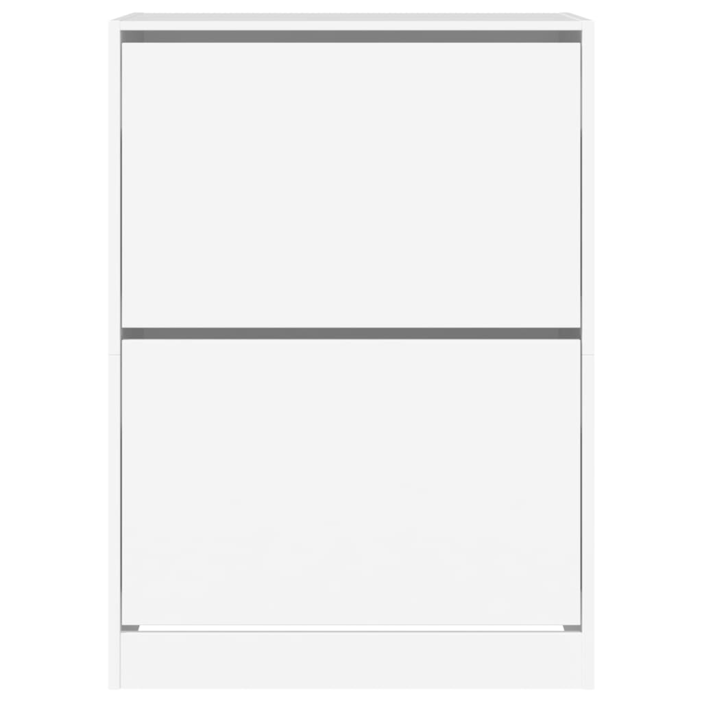 vidaXL Shoe Cabinet with 2 Flip-Drawers White 80x42x108 cm