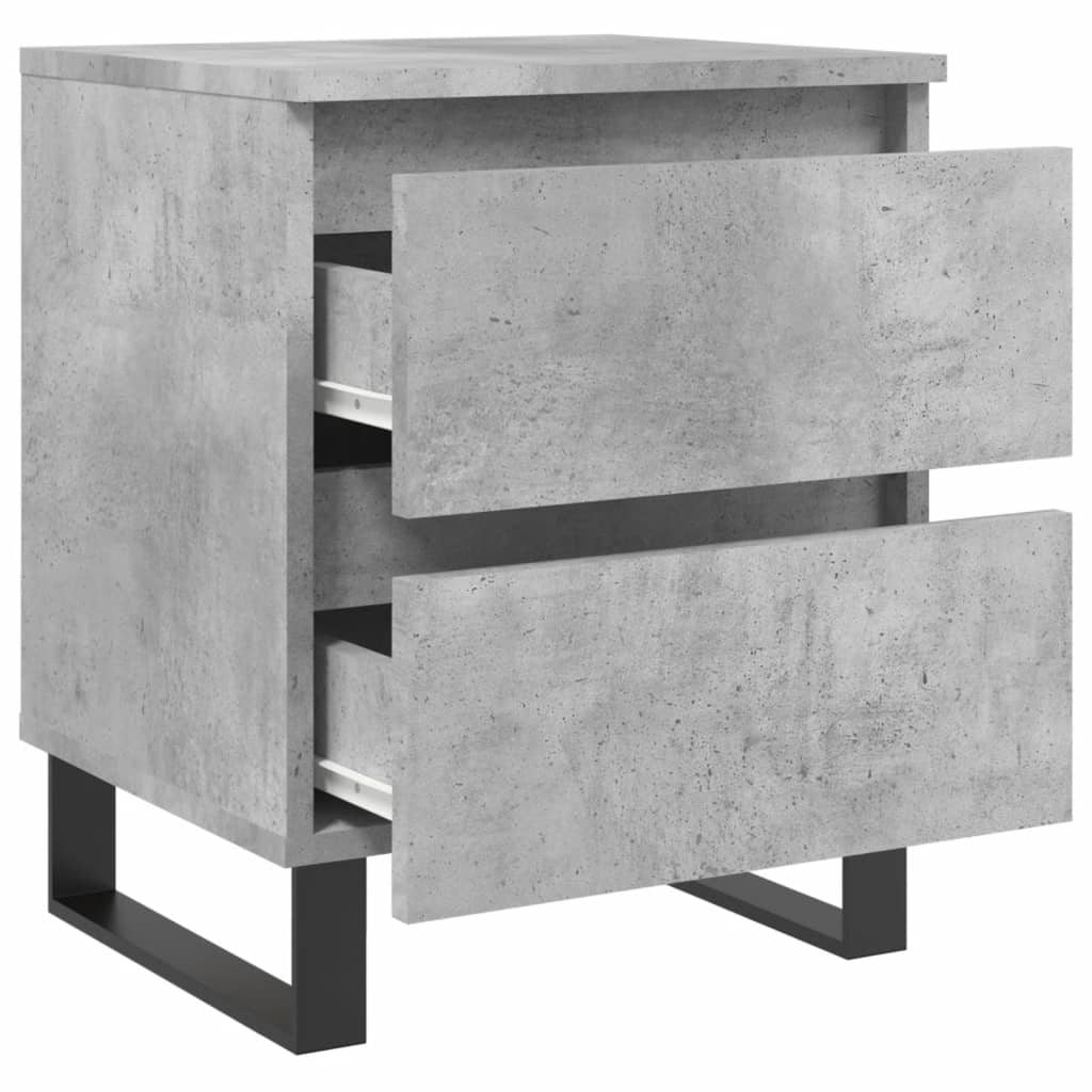 vidaXL Bedside Cabinets 2 pcs Concrete Grey 40x35x50 cm Engineered Wood