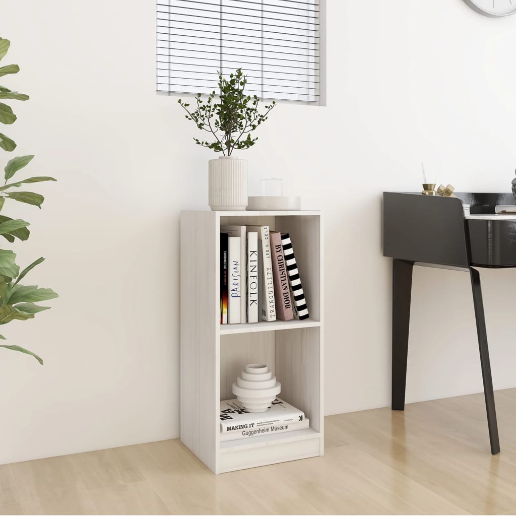 vidaXL Side Cabinet White 35.5x33.5x76 cm Solid Pinewood