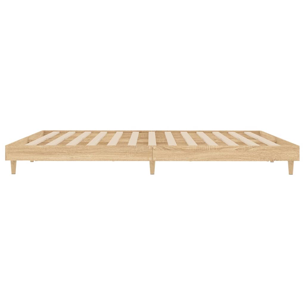 vidaXL Bed Frame without Mattress Sonoma Oak 150x200 cm King Size Engineered Wood