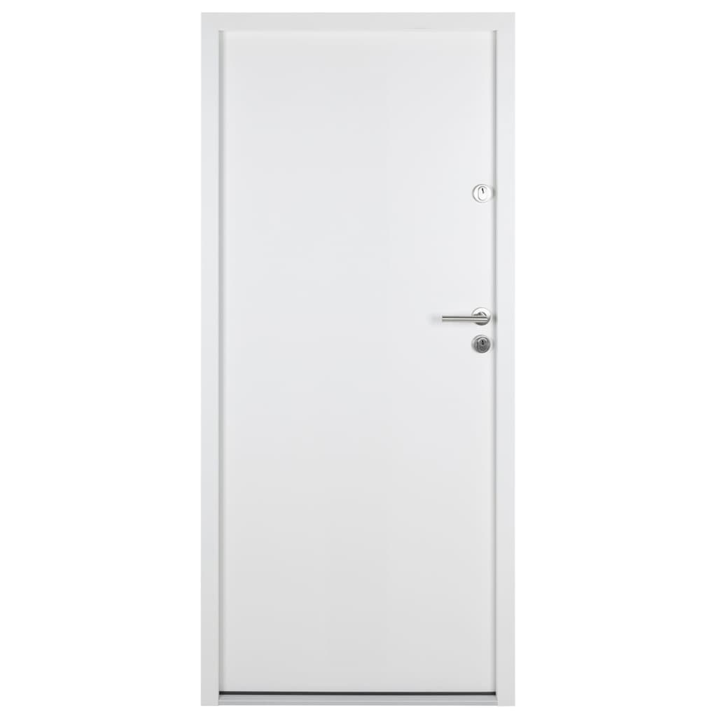 vidaXL Front Door White 100x200 cm Aluminium