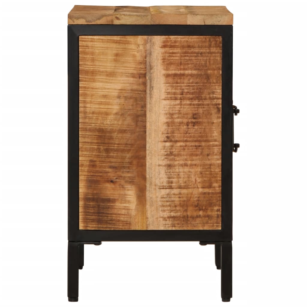 vidaXL Bed Cabinet 40x30x52.5 cm Solid Rough Wood Mango