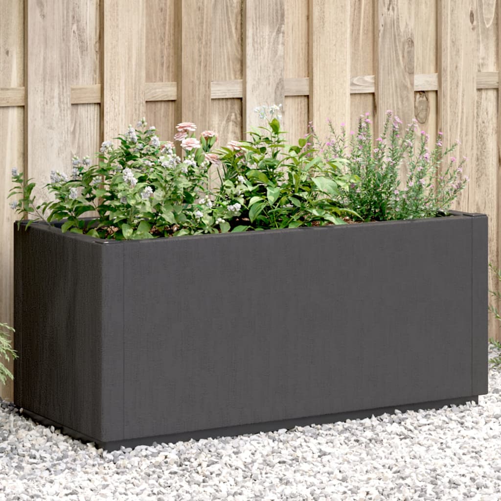 vidaXL Garden Planter Dark Grey 80x36x35 cm PP