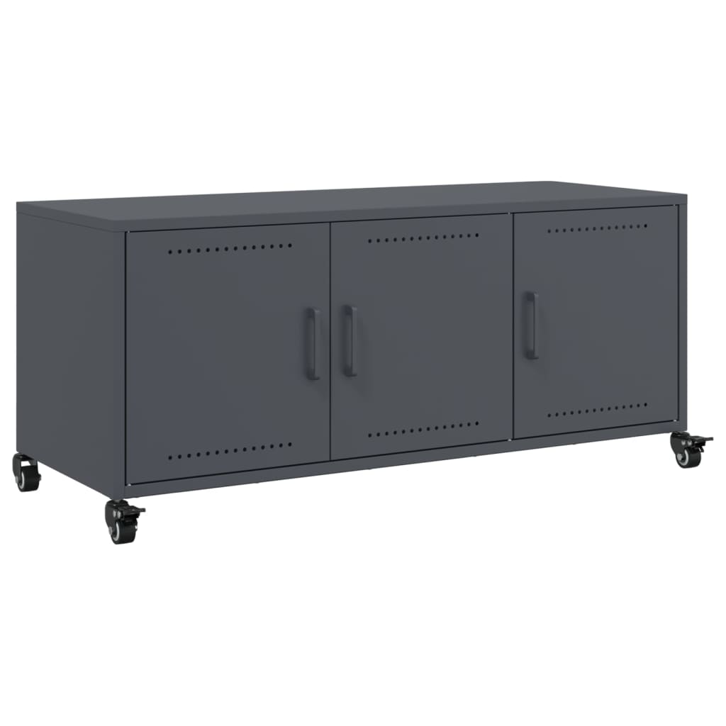 vidaXL TV Cabinet Anthracite 100.5x39x43.5 cm Steel