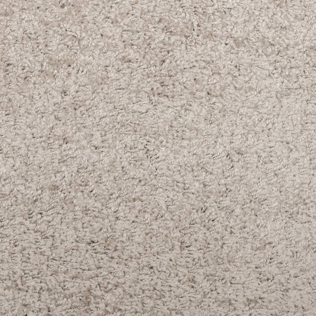 vidaXL Shaggy Rug PAMPLONA High Pile Modern Beige 240x240 cm