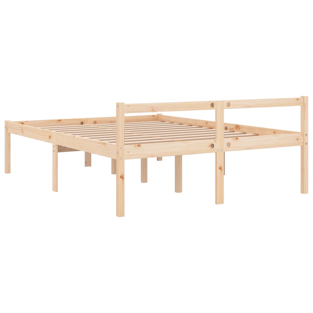 vidaXL Senior Bed without Mattress 160x200 cm Solid Wood Pine