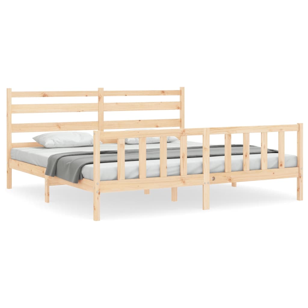 vidaXL Bed Frame without Mattress Solid Wood Pine