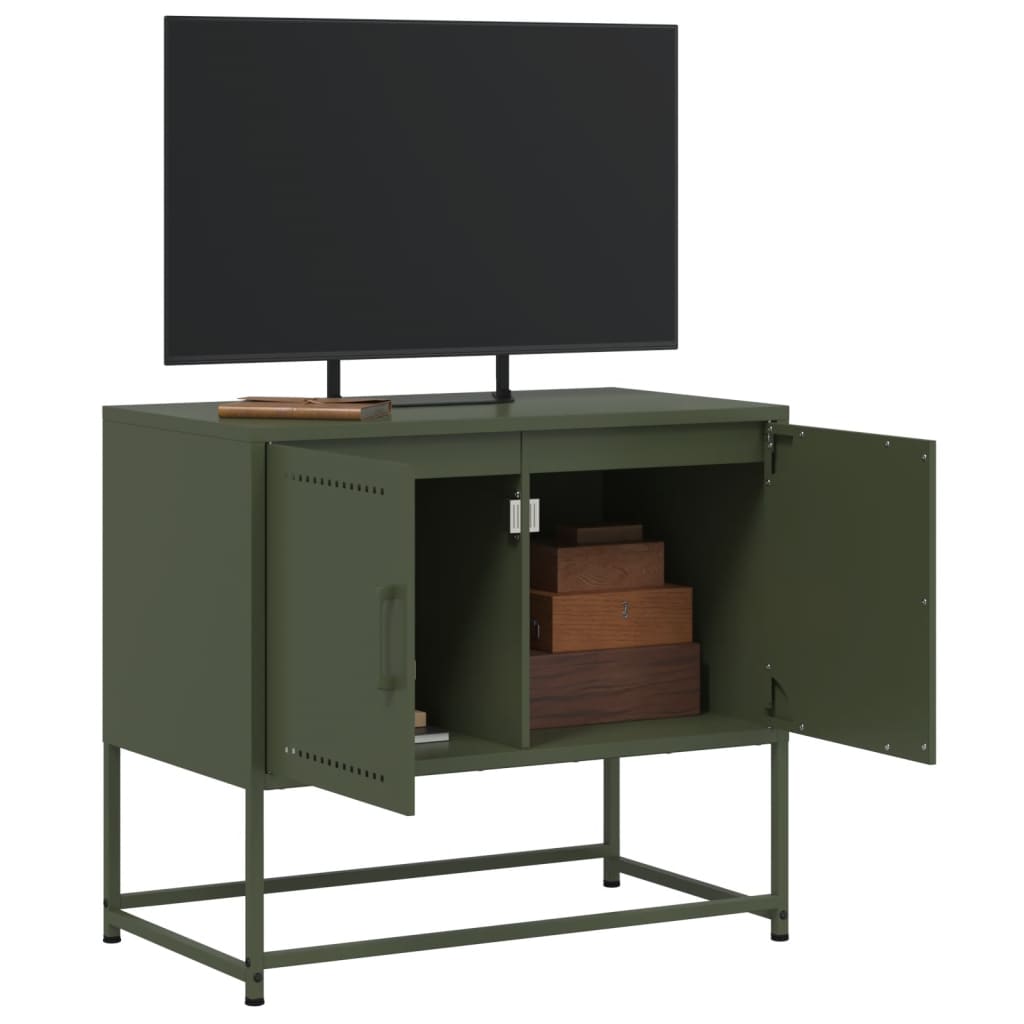 vidaXL TV Cabinet Olive Green 68.5x39x60.5 cm Steel