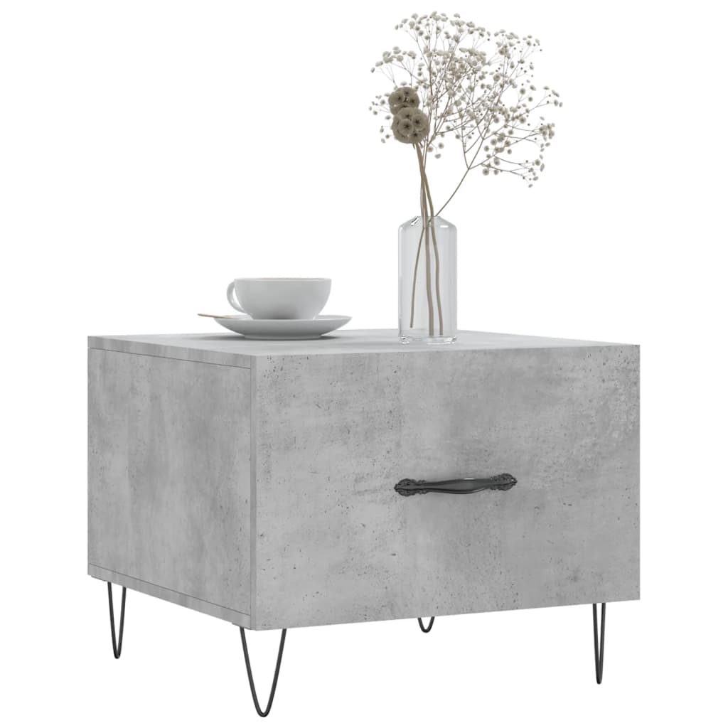 vidaXL Coffee Table Concrete Grey 50x50x40 cm Engineered Wood