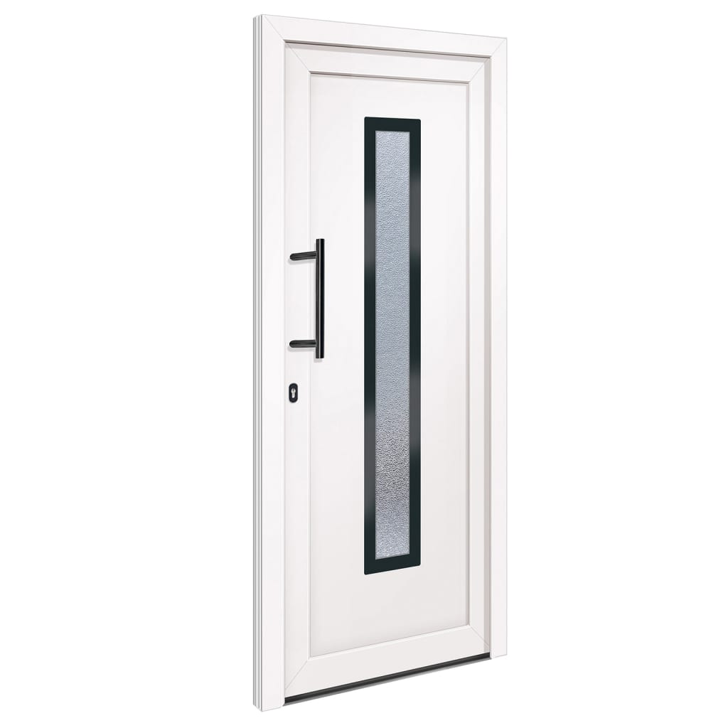 vidaXL Front Door White 108x200 cm PVC