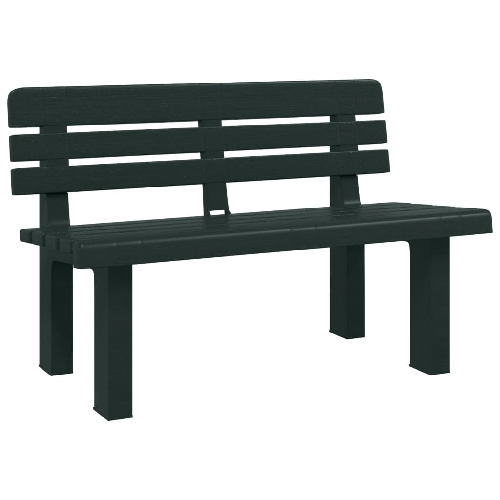 vidaXL Garden Bench Green 110x52x71 cm Polypropylene