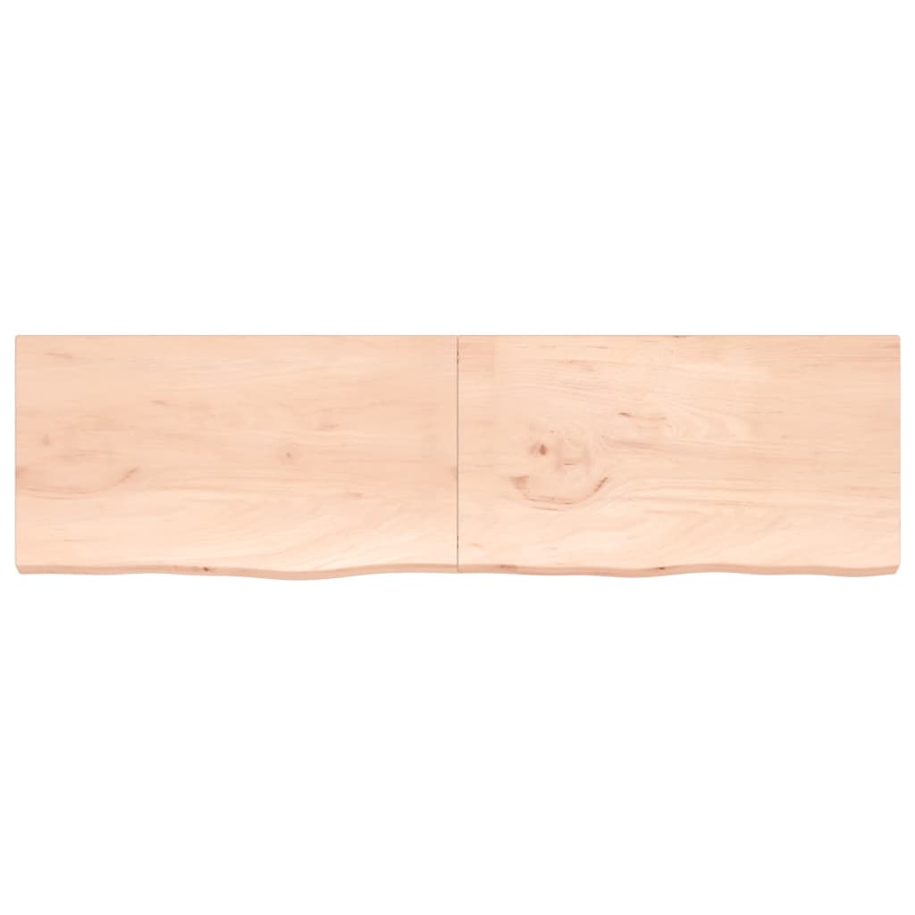 vidaXL Table Top 220x60x(2-4) cm Untreated Solid Wood Oak