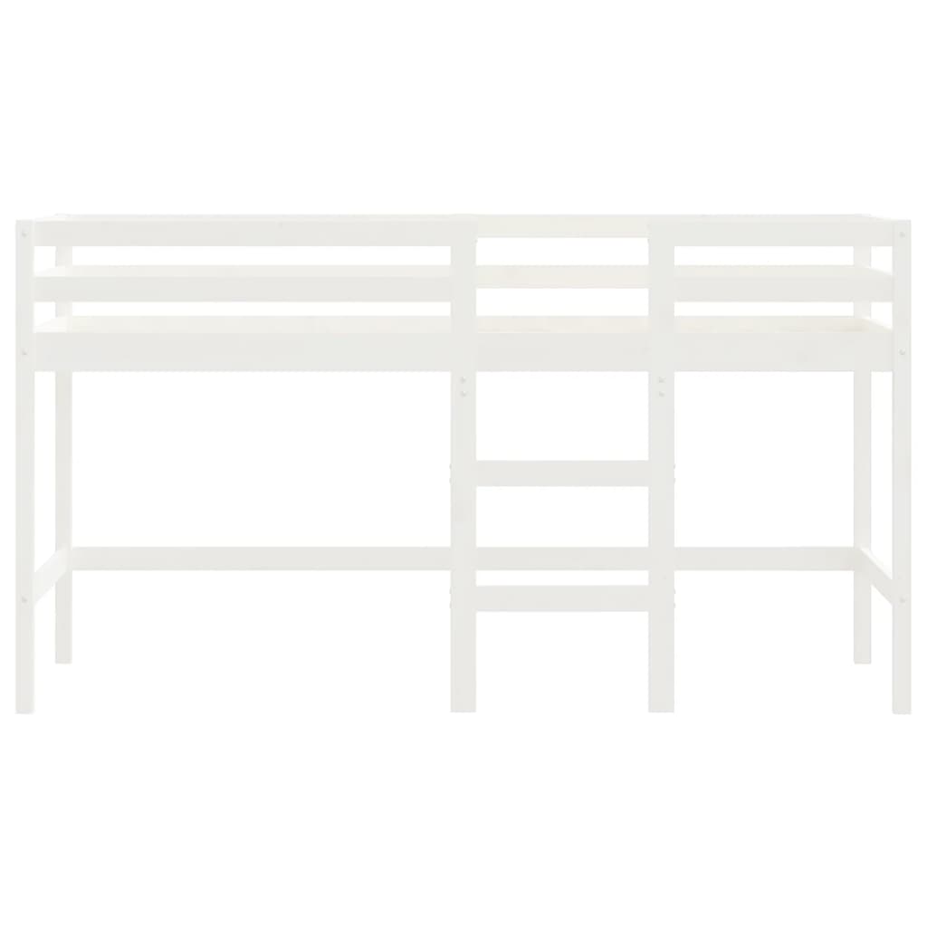 vidaXL Kids' Loft Bed without Mattress with Ladder White 90x200 cm