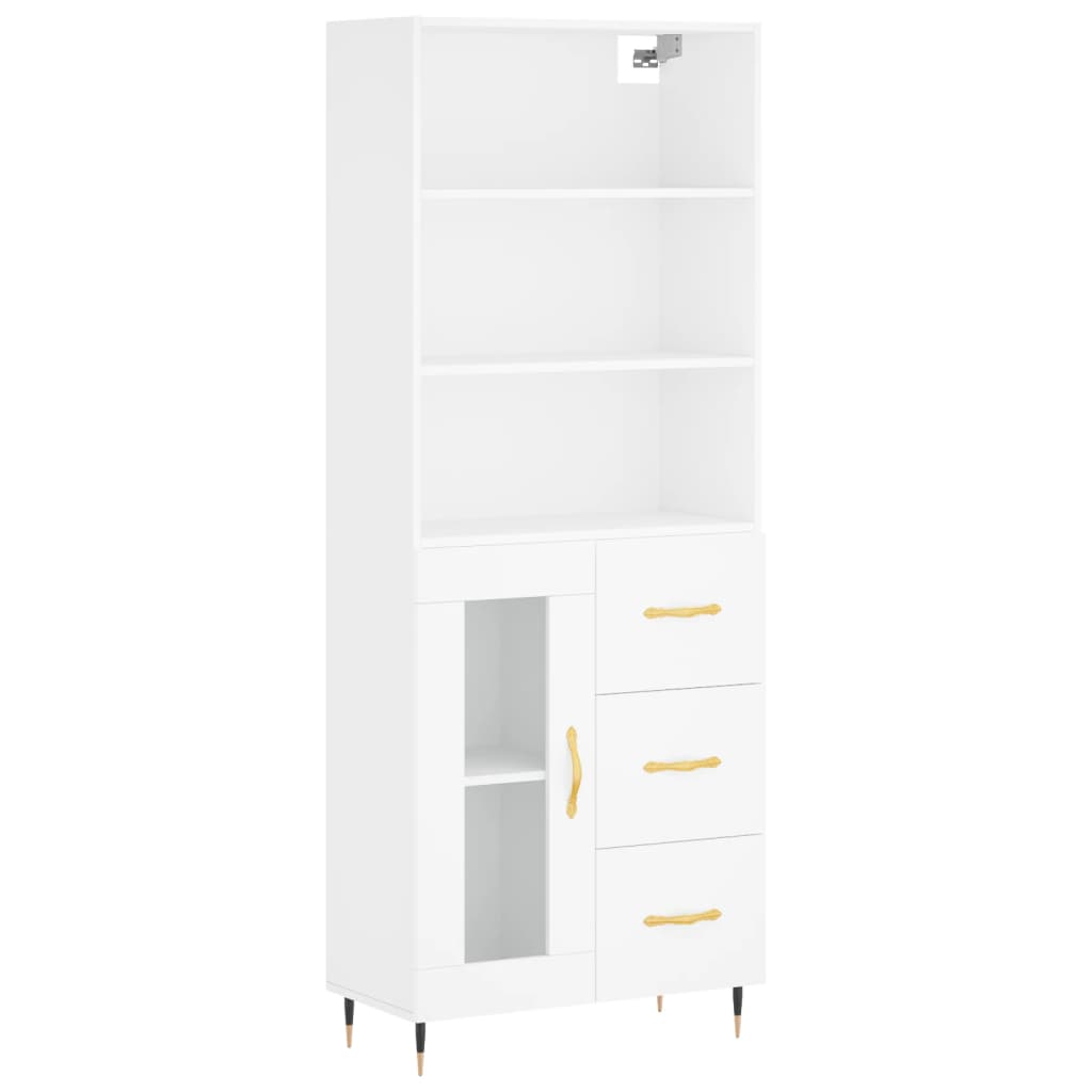 vidaXL Highboard White 69.5x34x180 cm Engineered Wood