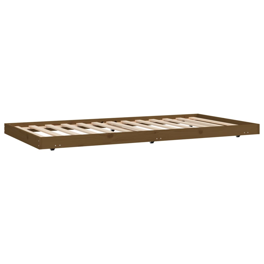 vidaXL Bed Frame without Mattress Honey Brown 100x200 cm Solid Wood Pine