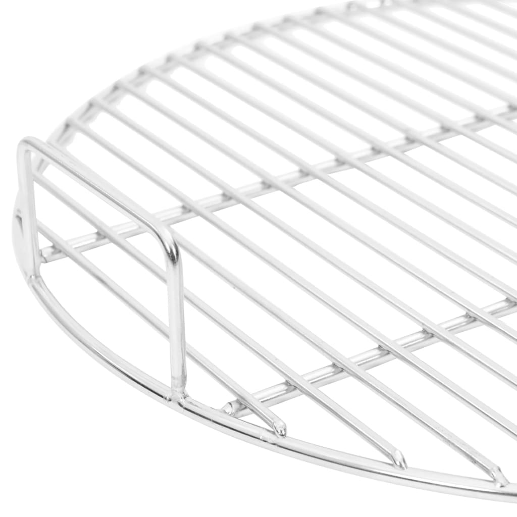 vidaXL BBQ Grill Grate with Handles Round Ø44.5 cm 304 Stainless Steel