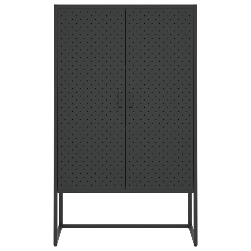 vidaXL Highboard Black 80x35x135 cm Steel