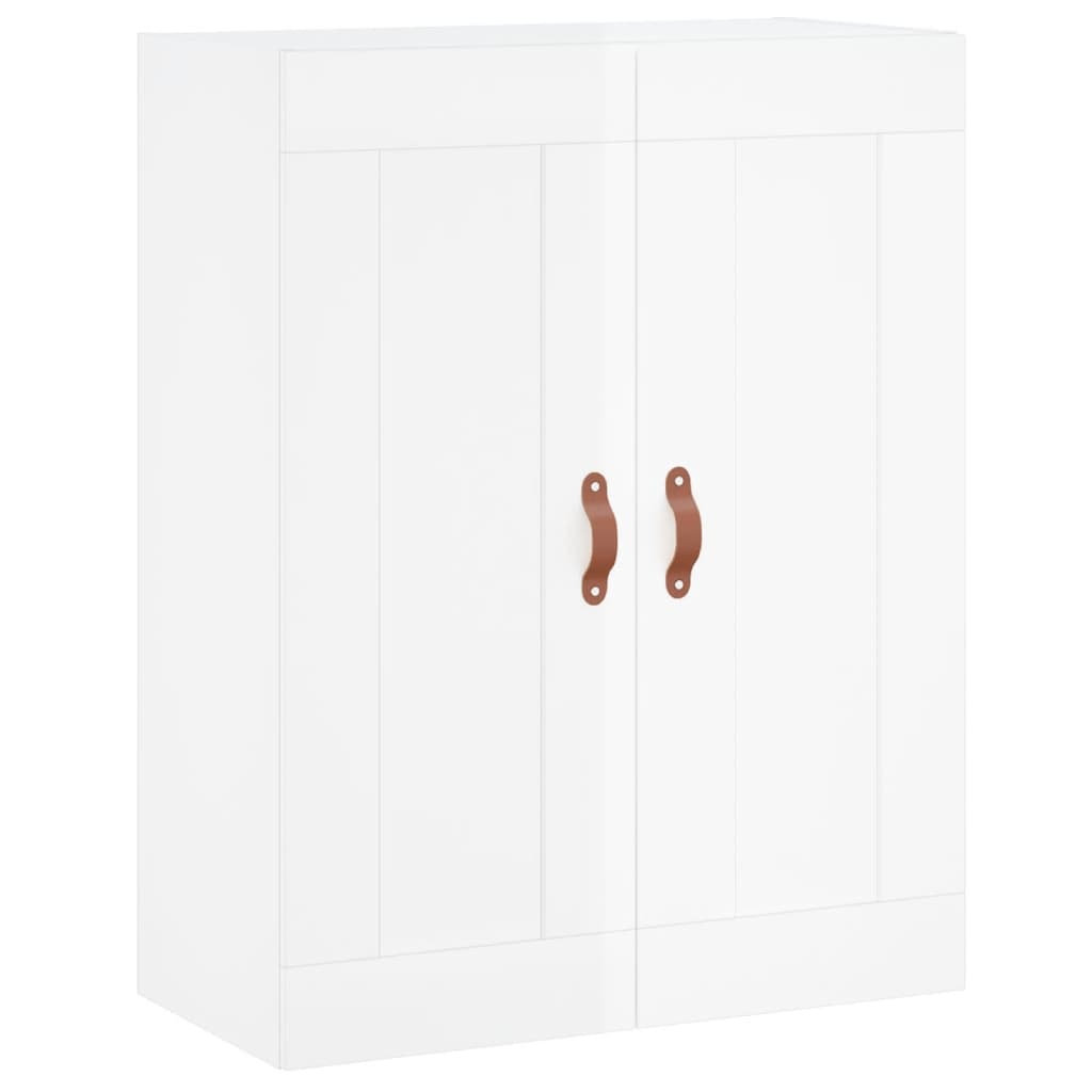 vidaXL Highboard High Gloss White 69.5x34x180 cm Engineered Wood