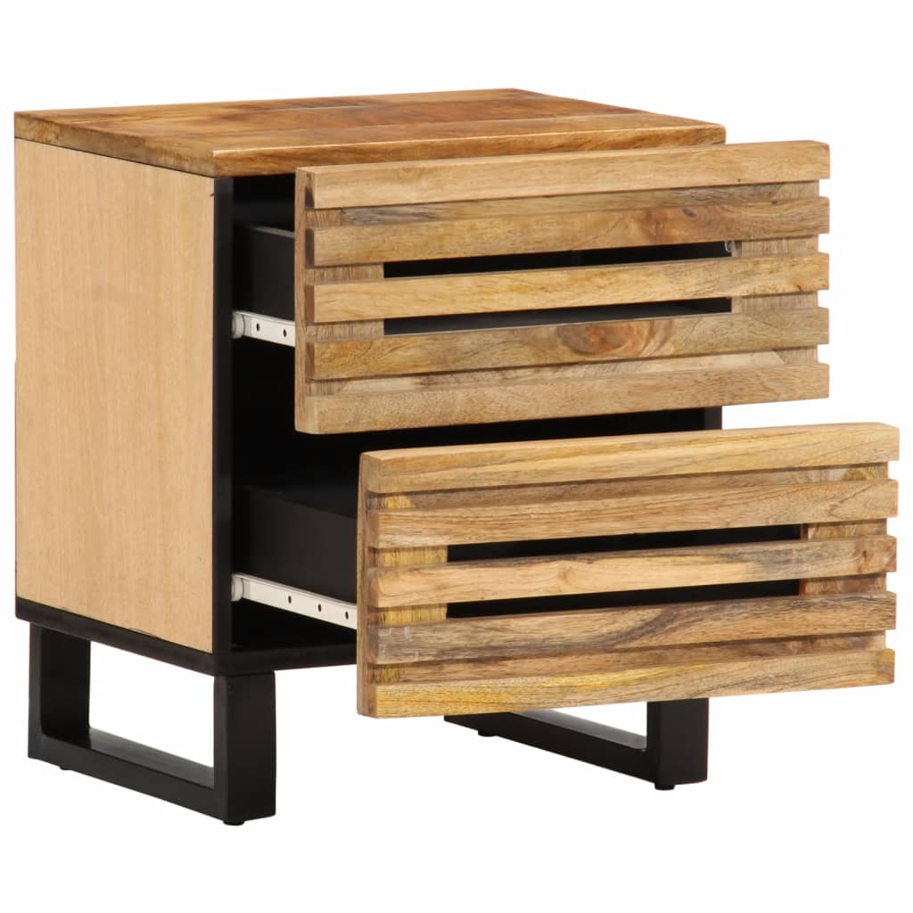 vidaXL Bedside Cabinets 2 pcs 40x34x46 cm Solid Wood Rough Mango