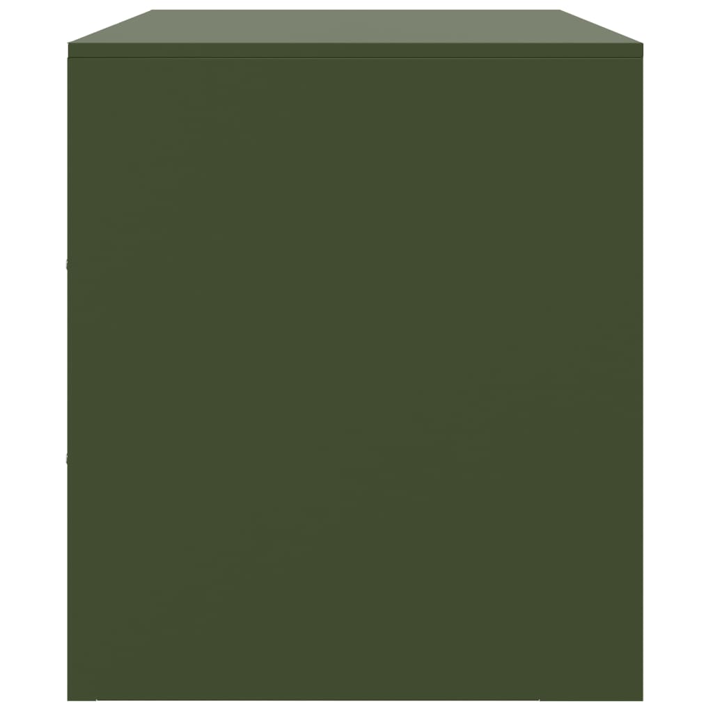 vidaXL TV Cabinet Olive Green 99x39x44 cm Steel