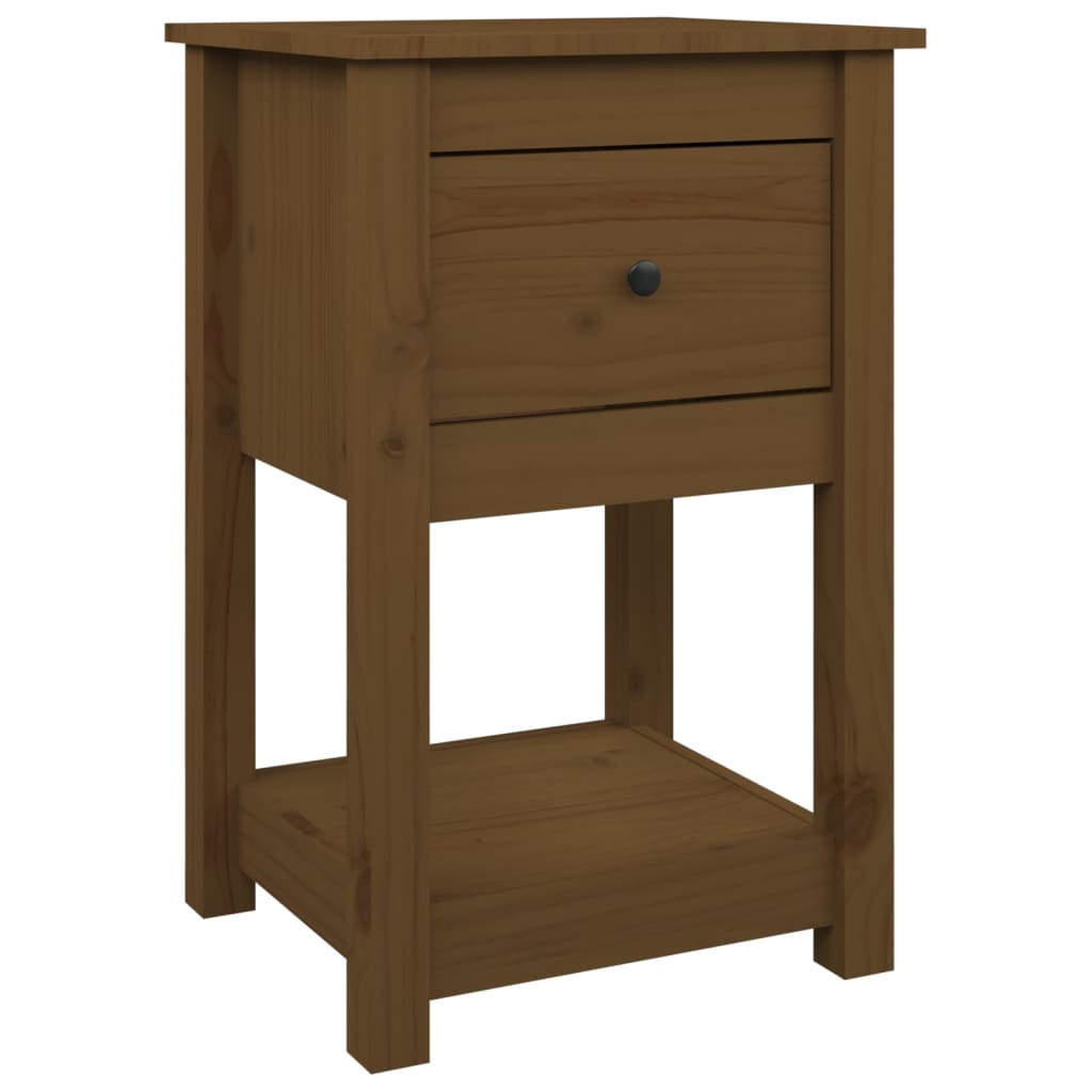 vidaXL Bedside Cabinet Honey Brown 40x35x61.5 cm Solid Wood Pine