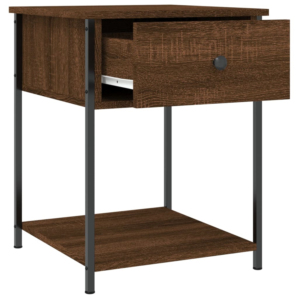 vidaXL Bedside Tables 2 pcs Brown Oak 44x45x58 cm Engineered Wood