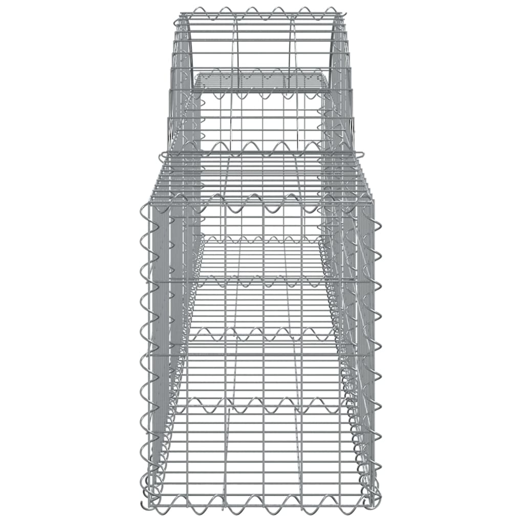 vidaXL Arched Gabion Baskets 2 pcs 200x30x40/60 cm Galvanised Iron