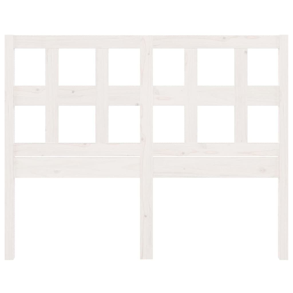 vidaXL Bed Headboard White 125.5x4x100 cm Solid Wood Pine