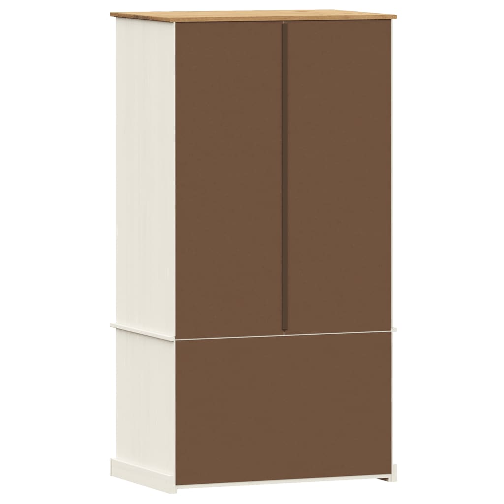 vidaXL Wardrobe VIGO White 90x55x176 cm Solid Wood Pine