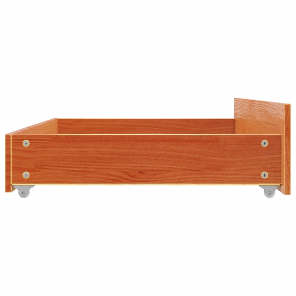 vidaXL Bed Drawers 4 pcs Wax Brown Solid Wood Pine