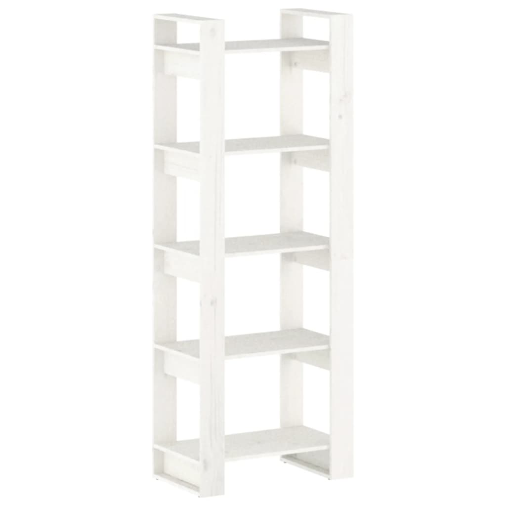 vidaXL Book Cabinet/Room Divider White 60x35x160 cm Solid Wood