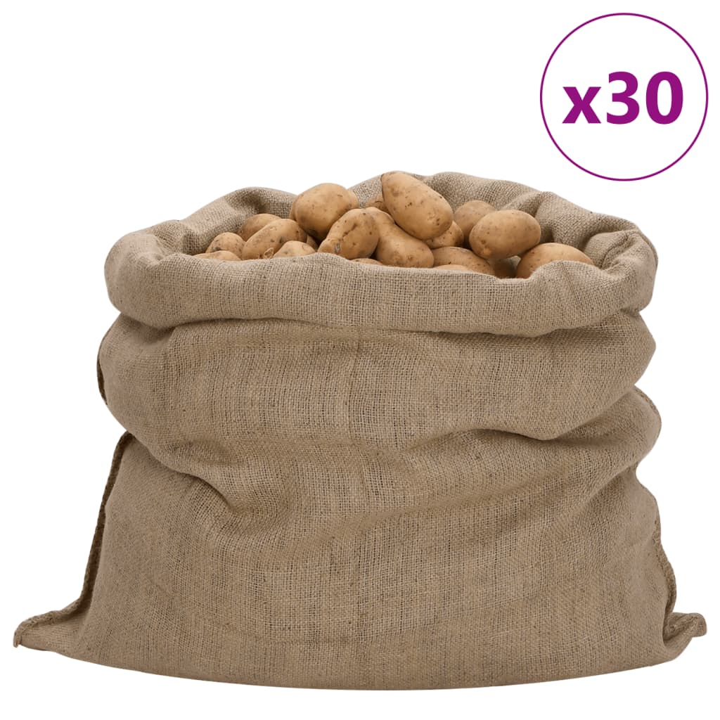 vidaXL Jute Sacks 30 pcs 100x110 cm 100% Jute 340 gsm