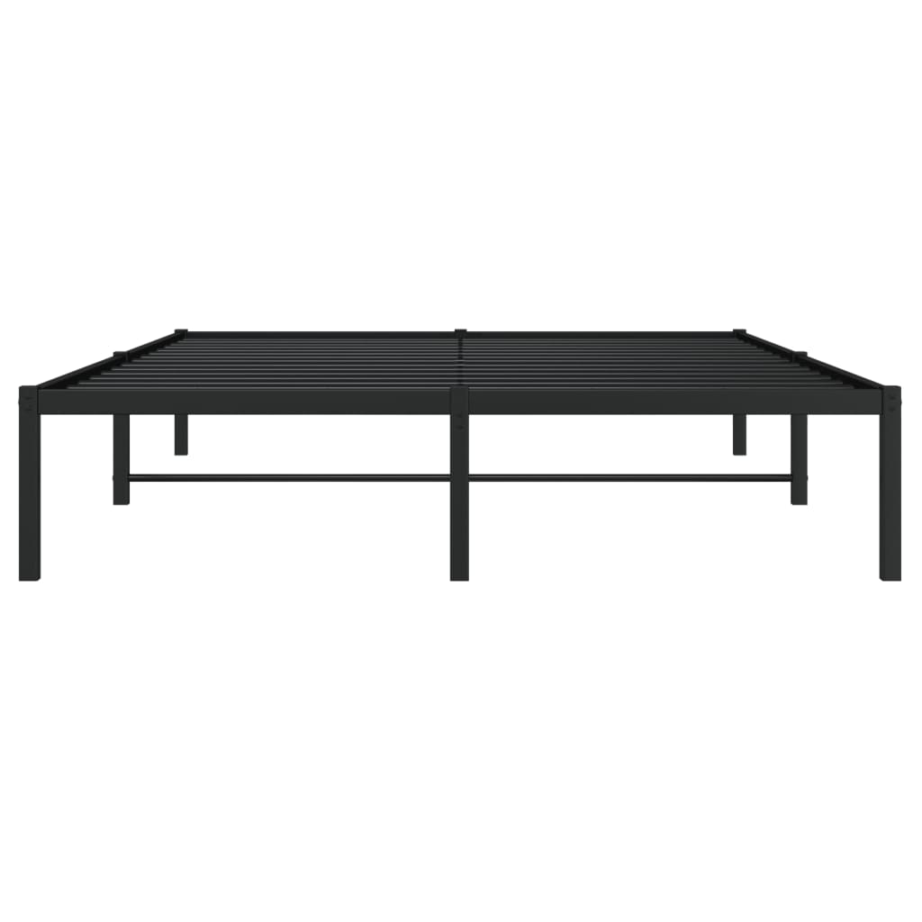 vidaXL Metal Bed Frame without Mattress Black 140x190 cm