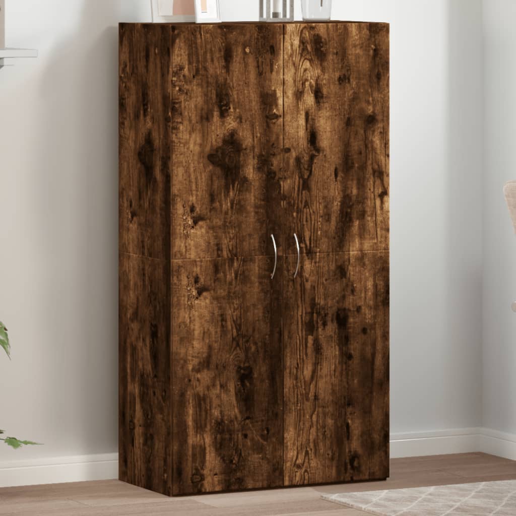 vidaXL File Cabinet Smoked Oak 60x32x115 cm Engineered Wood