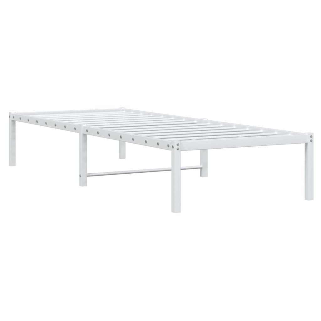 vidaXL Metal Bed Frame White 80x200 cm