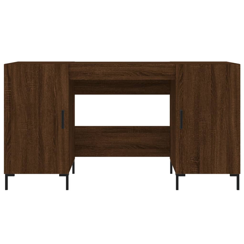 vidaXL Desk Brown Oak 140x50x75 cm Engineered Wood