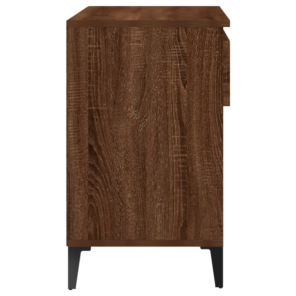 vidaXL Shoe Cabinet Brown Oak 70x36x60 cm Engineered Wood