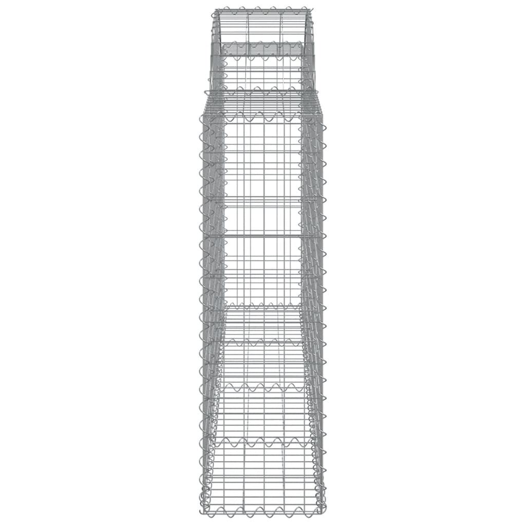 vidaXL Arched Gabion Baskets 4 pcs 200x30x100/120 cm Galvanised Iron