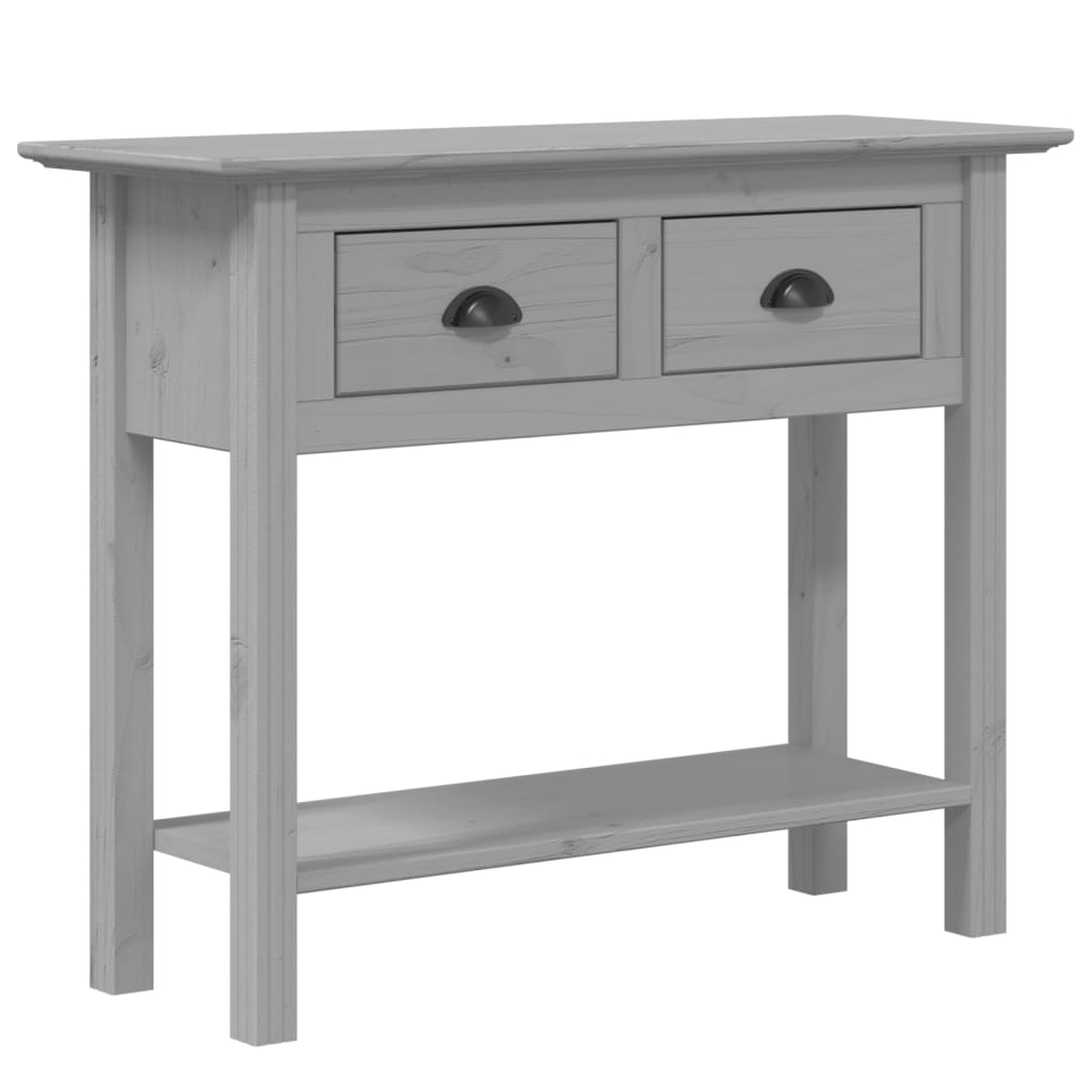 vidaXL Console Table BODO Grey 90x34.5x73 cm Solid Wood Pine