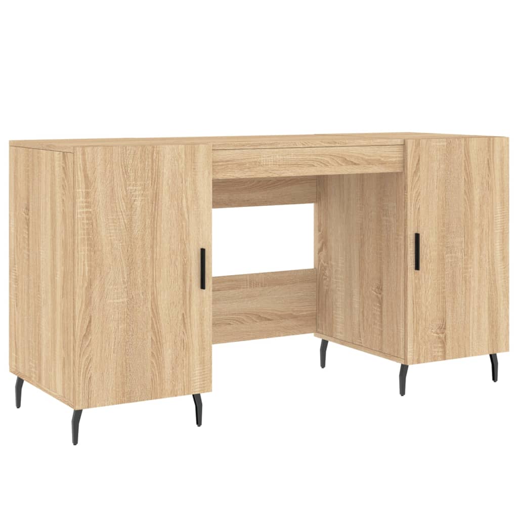 vidaXL Desk Sonoma Oak 140x50x75 cm Engineered Wood