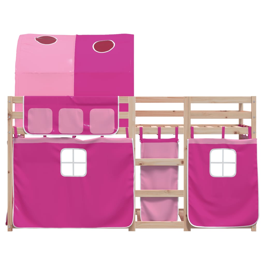 vidaXL Bunk Bed without Mattress Pink 90x200 cm Solid Wood Pine